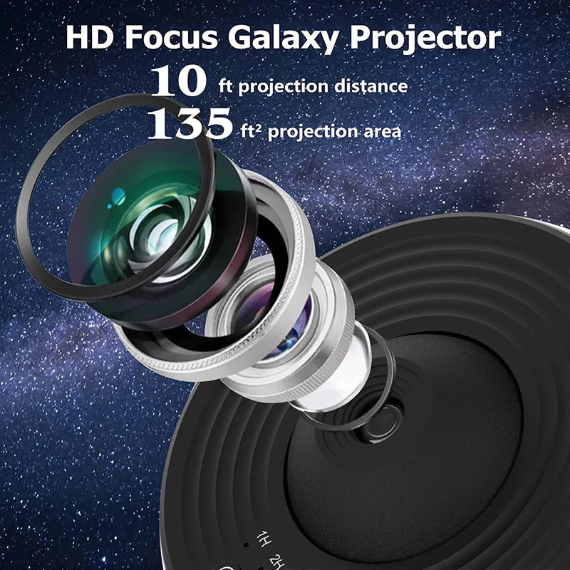 Galaxy Star Projector | 360° Rotating Night Light