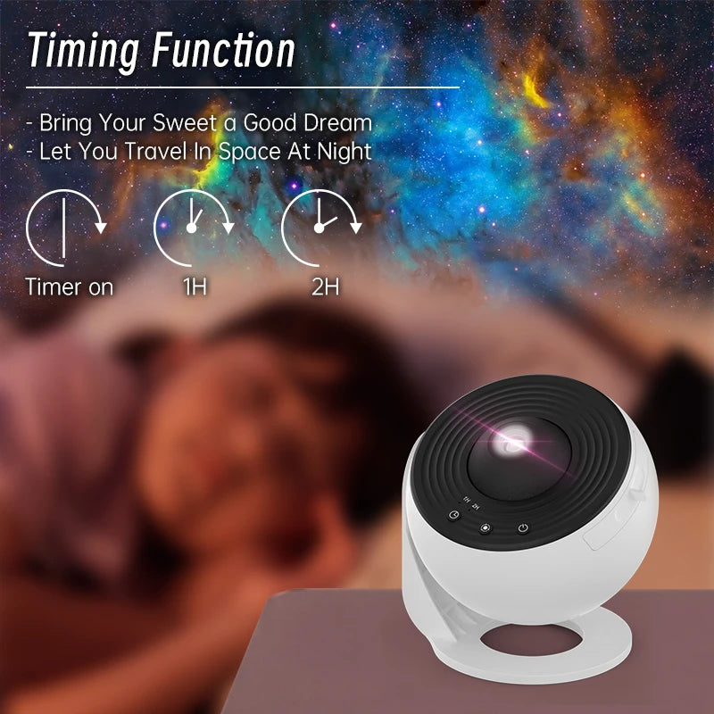 Galaxy Star Projector | 360° Rotating Night Light