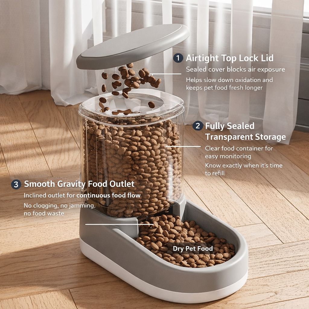 Hydra Bowl Auto Pet Water & Food Dispenser – No-Spill Gravity Feeder
