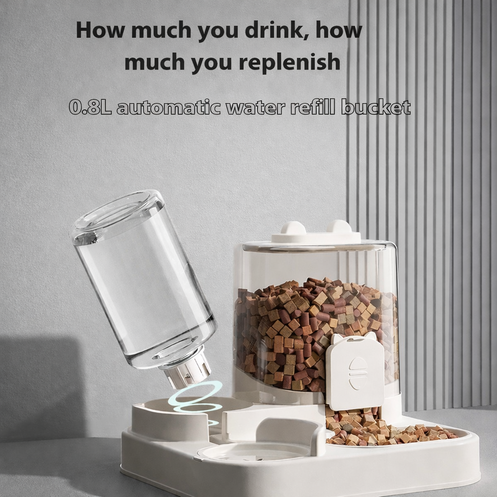 Hydra Bowl Smart Gravity Pet Feeder & Water Dispenser – No-Spill Automatic Bowl