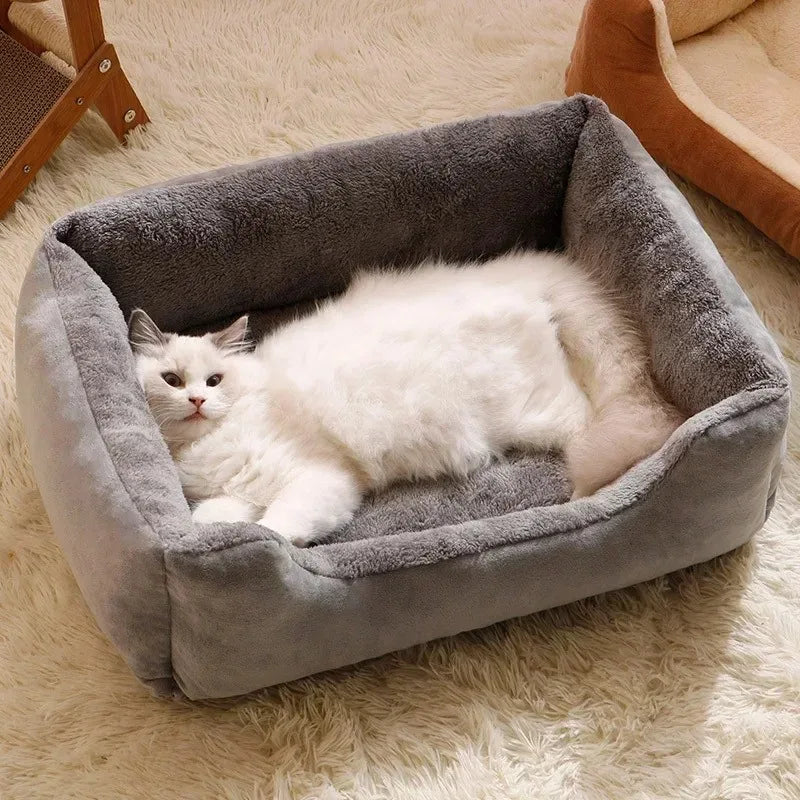 Ultra-Soft Pet Bed & Mat for Cats & Dogs | Washable, Non-Slip, Cozy Cushion for All Seasons (S–XXL Sizes)