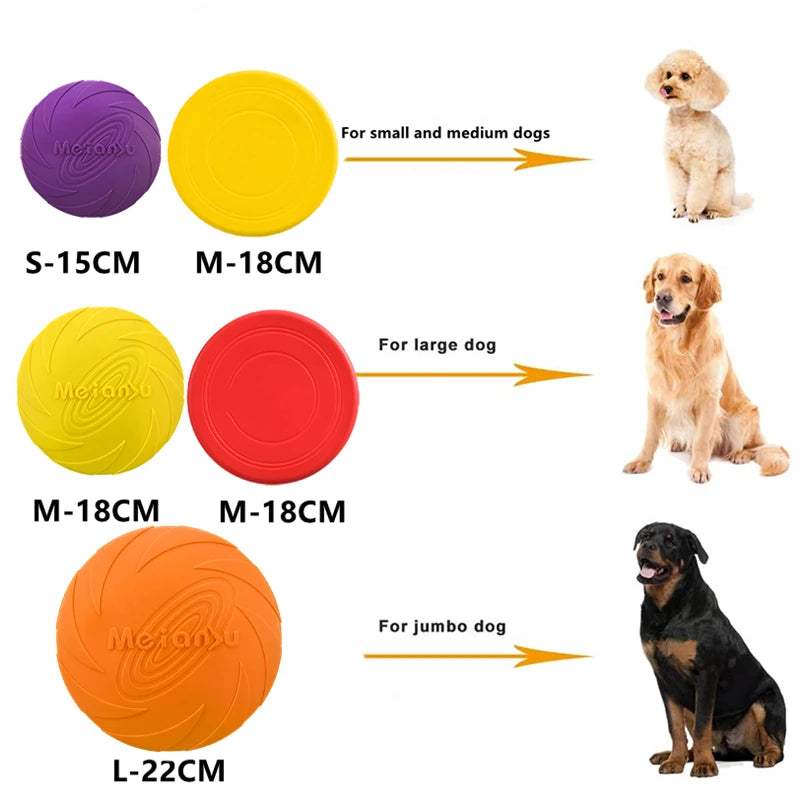 Durable Flying Disc Dog Toy - Bite-Resistant Frisbee for Outdoor Play & Puppy Training | Soft, Safe & Interactive