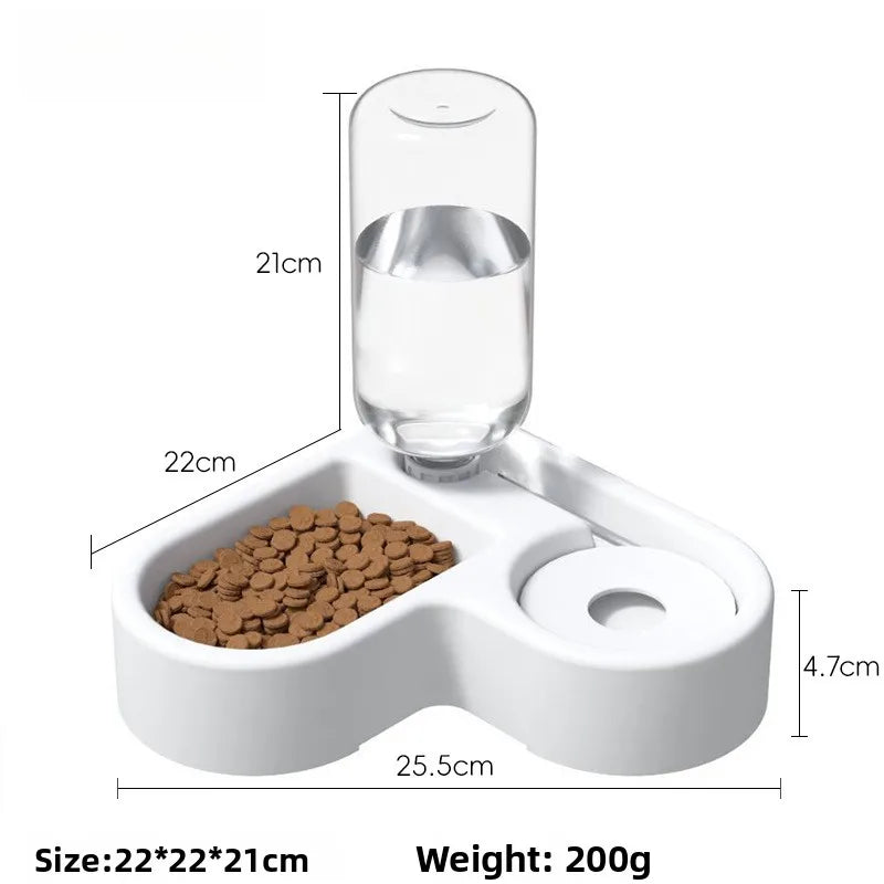 Automatic Pet Feeder & Water Dispenser | 2-in-1 Cat & Dog Bowl with Gravity Water Refill – Spill-Proof, Large Capacity Design