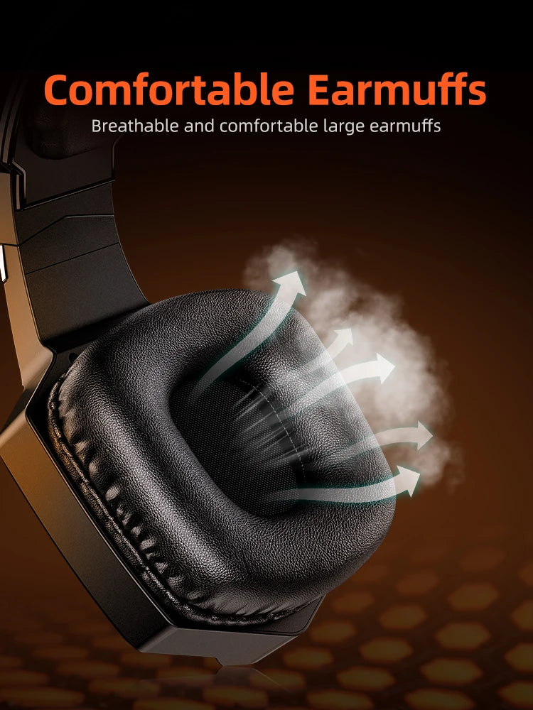 ONIKUMA GT806 Tri-Mode Wireless Gaming Headset with Detachable Mic | 2.4GHz, Bluetooth 5.3 & Wired Modes | RGB Lights, Noise-Cancelling, Deep Bass