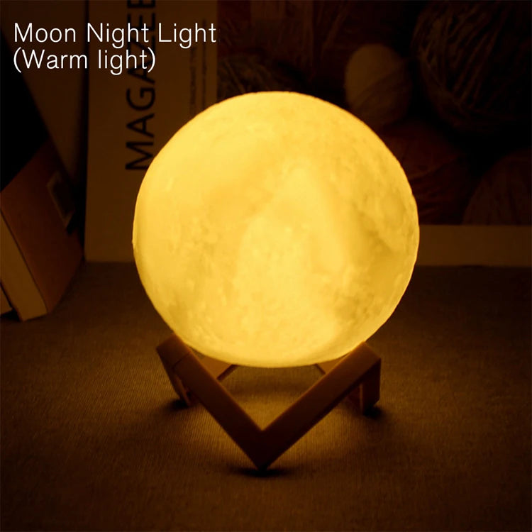 3D LED Moon Lamp - Light Up Your Room with Your Lunar Magic