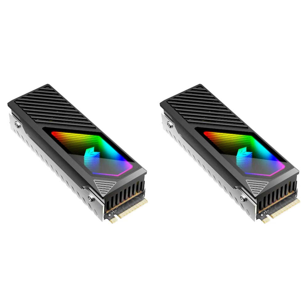 M.2 NVMe SSD Cooler — Aluminum ARGB Heatsink with Mini Fan (2280)