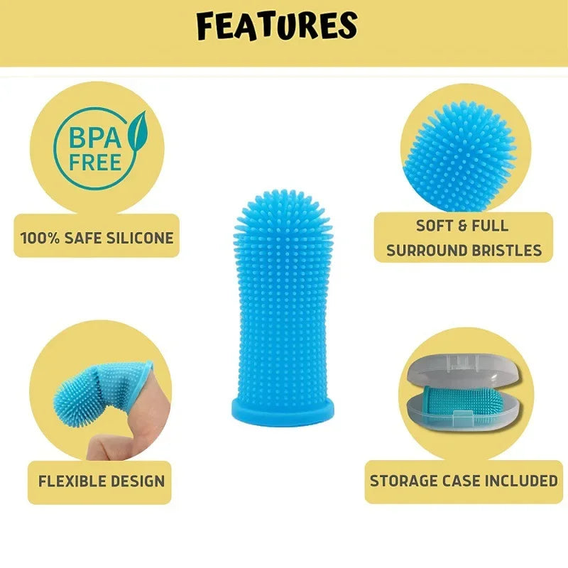 Keep Your Pup's Smile Bright - Super Soft Pet Finger Toothbrush