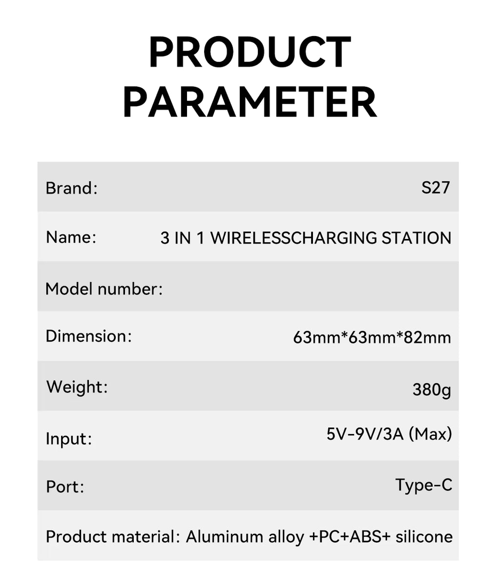 3-in-1 Magnetic Wireless Charger Stand | 15W Fast Charging Dock for iPhone 12–16, Apple Watch, and AirPods | Foldable Desk Charging Station