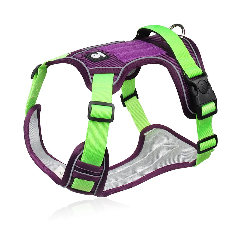 Reflective No-Pull Harness | Adjustable Tactical Vest for Medium & Large Dogs - Durable 1680D Oxford Waterproof Design