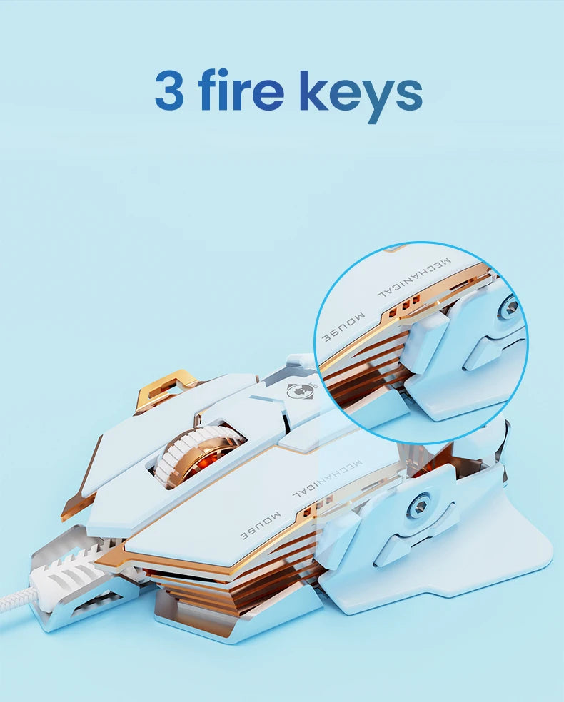 EWEADN G5 RGB Wired Gaming Mouse | Macro Function, Silent/Audible Click, Ergonomic Design for Laptop & PC