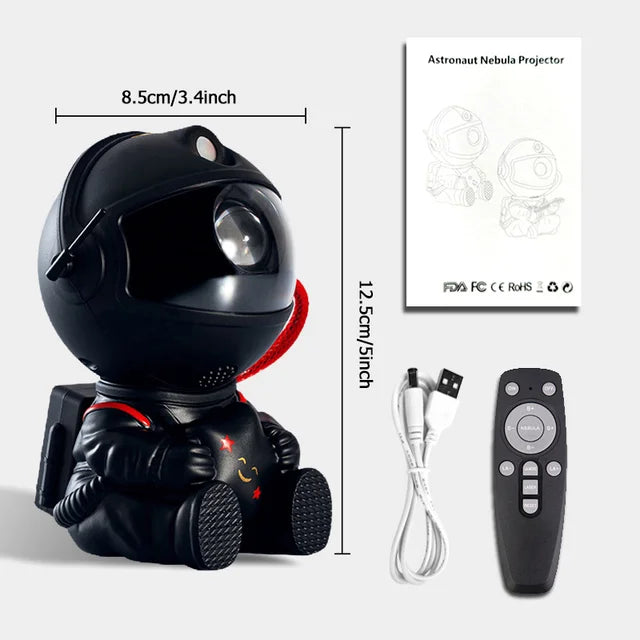 Cosmic Astronaut Galaxy Projector with 8 Nebula Modes, Starry Sky Effects, Remote Control & Ambient Night Lighting