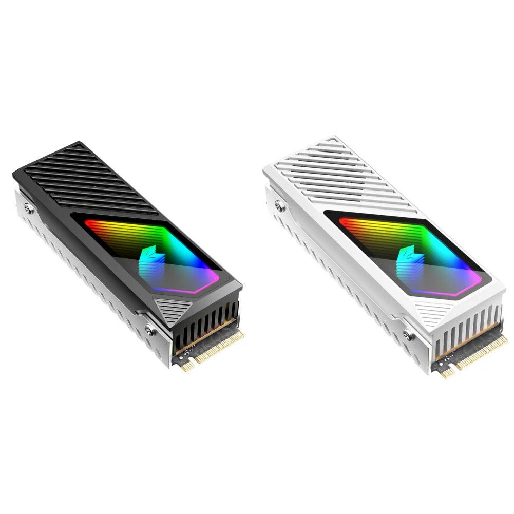 M.2 NVMe SSD Cooler — Aluminum ARGB Heatsink with Mini Fan (2280)