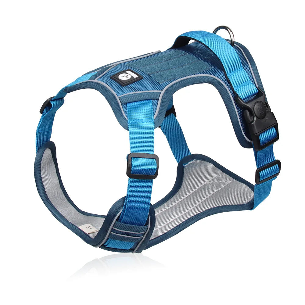 Reflective No-Pull Harness | Adjustable Tactical Vest for Medium & Large Dogs - Durable 1680D Oxford Waterproof Design