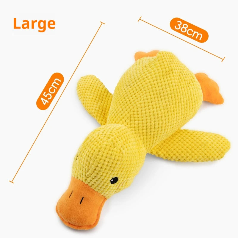 Plush Duck Dog Toy – Soft Squeaky Chew Toy for Dogs | Bite-Resistant, Teeth Cleaning & Comfort Companion Toy
