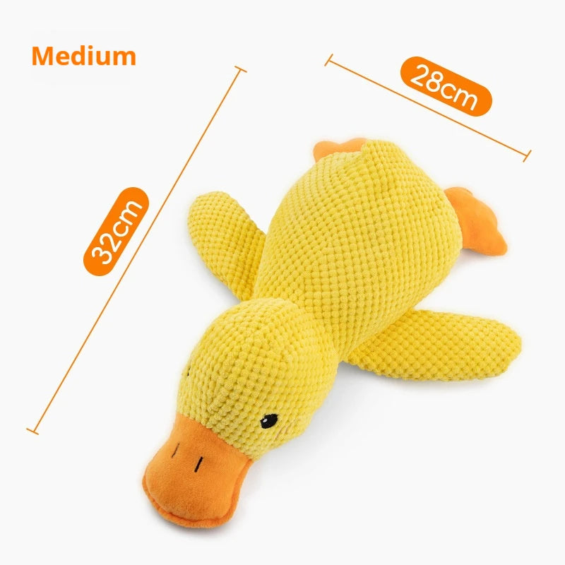 Plush Duck Dog Toy – Soft Squeaky Chew Toy for Dogs | Bite-Resistant, Teeth Cleaning & Comfort Companion Toy