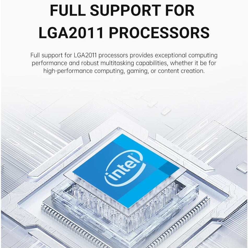 X99 Motherboard | LGA 2011-3 C612 Chipset | DDR4 | NVMe & NGFF M.2 | TPM 2.0 | 4-Channel Memory | USB3.0 & SATA3.0