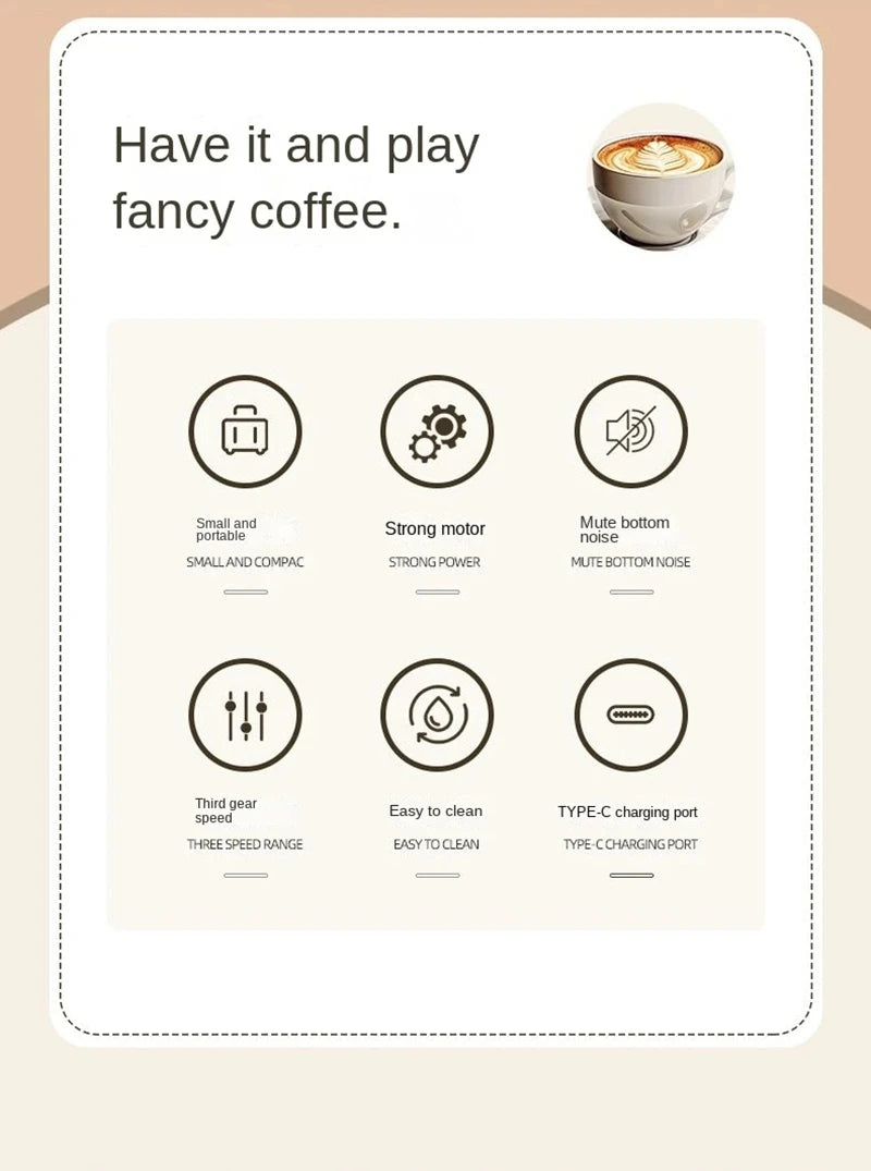 Xiaomi Portable Electric Milk Frother - USB Rechargeable Handheld Foam Maker for Coffee, Latte & Cappuccino