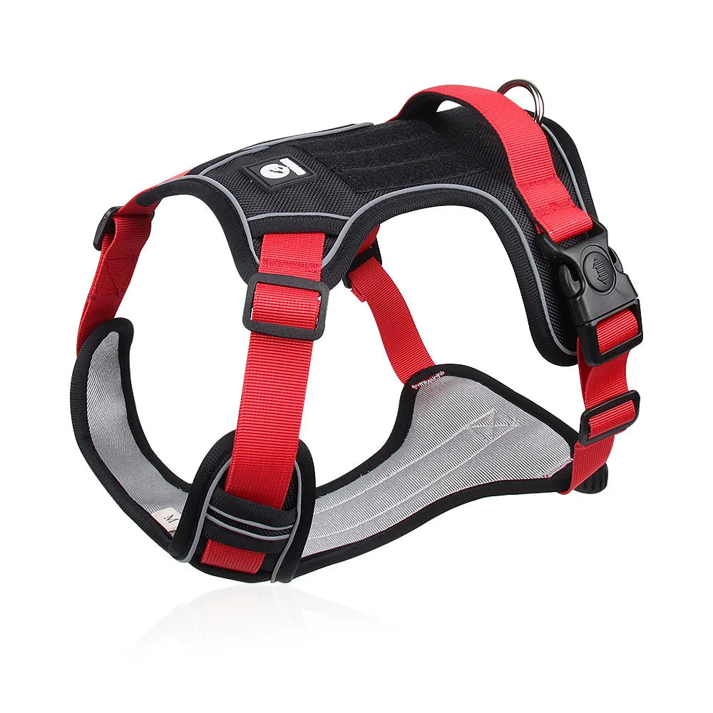 Reflective No-Pull Harness | Adjustable Tactical Vest for Medium & Large Dogs - Durable 1680D Oxford Waterproof Design