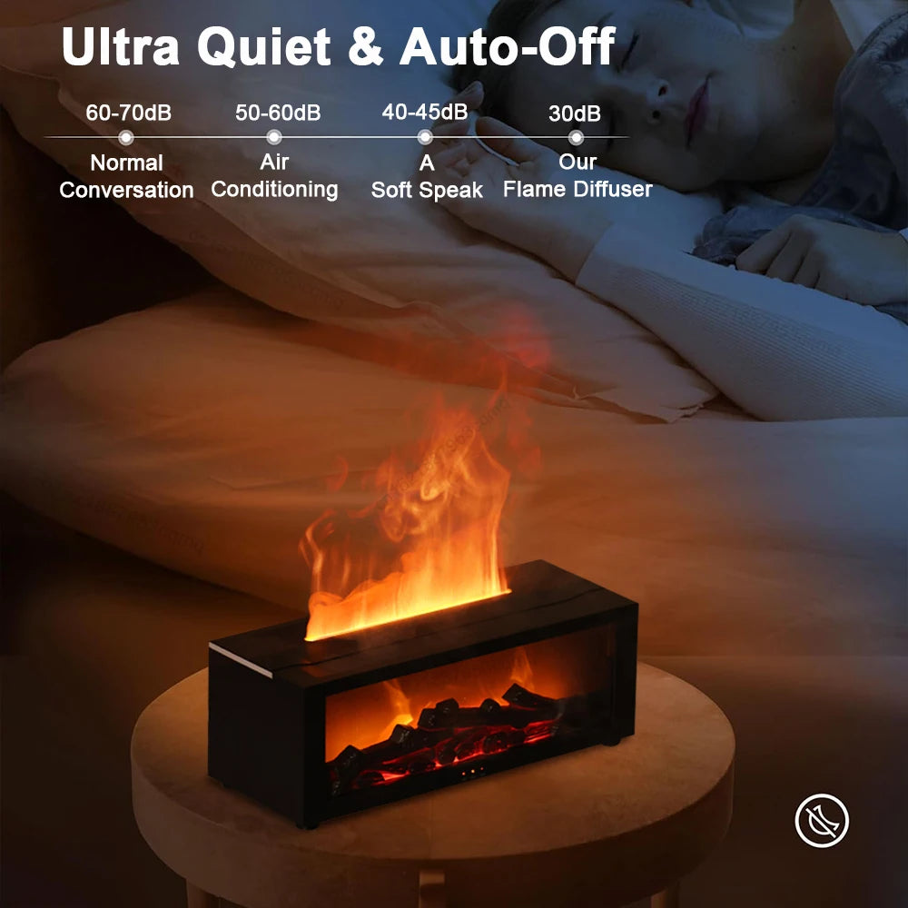 Ambient Flame Humidifier with Aroma Diffusion & LED Lighting