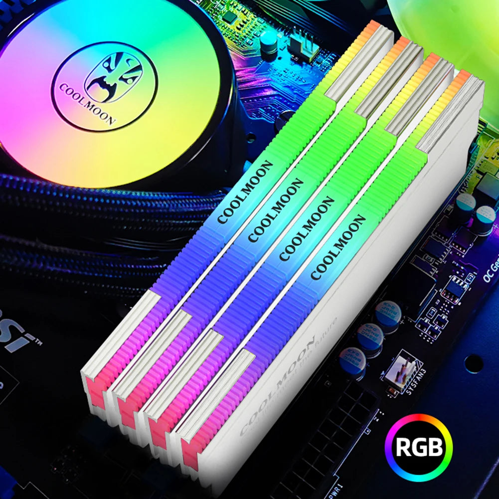 ARGB RAM Heatsink Cooler | 5V Sync Aluminum Memory Cooler (DDR3/DDR4/DDR5)