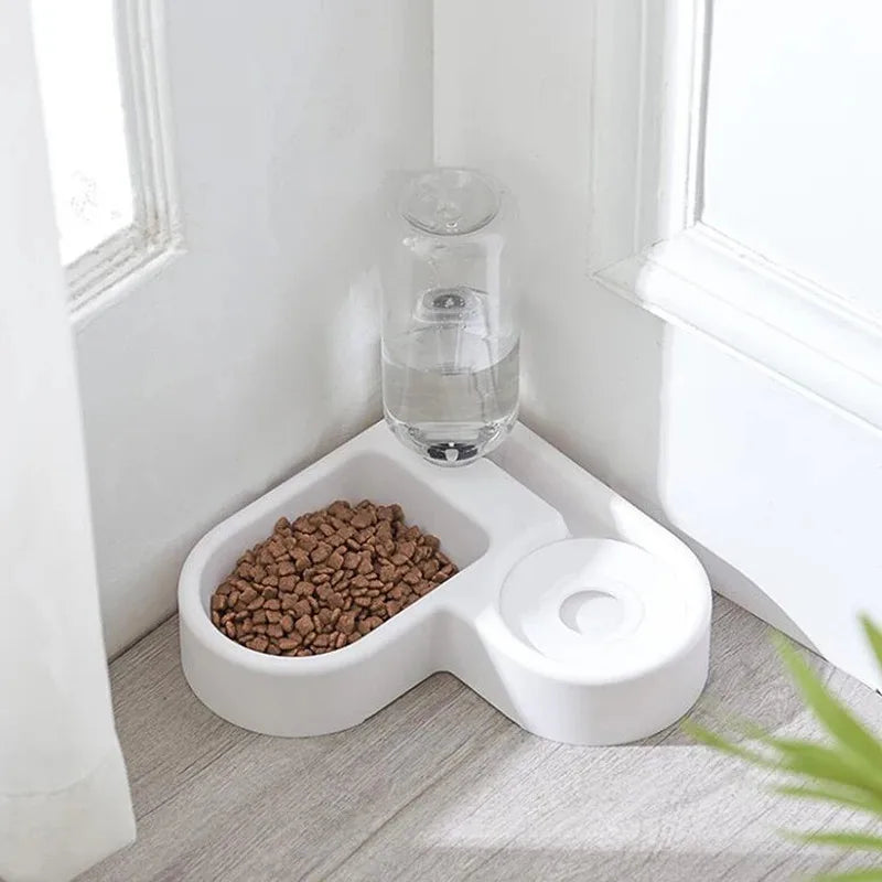 Automatic Pet Feeder & Water Dispenser | 2-in-1 Cat & Dog Bowl with Gravity Water Refill – Spill-Proof, Large Capacity Design