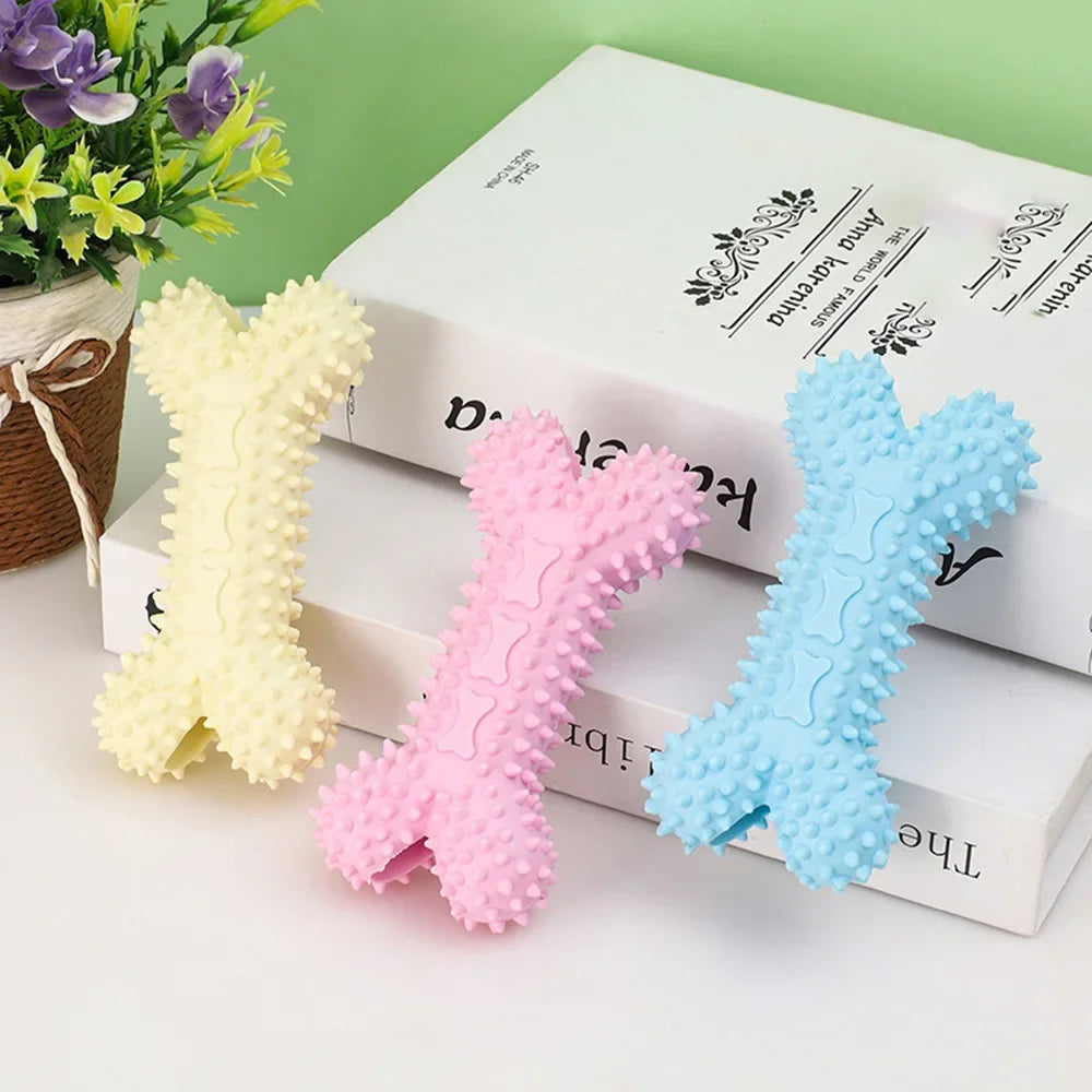 Durable Dog Chew Toy for Small Dogs | Indestructible Teeth Cleaning & Training Toy – Tough Rubber Pet Supply