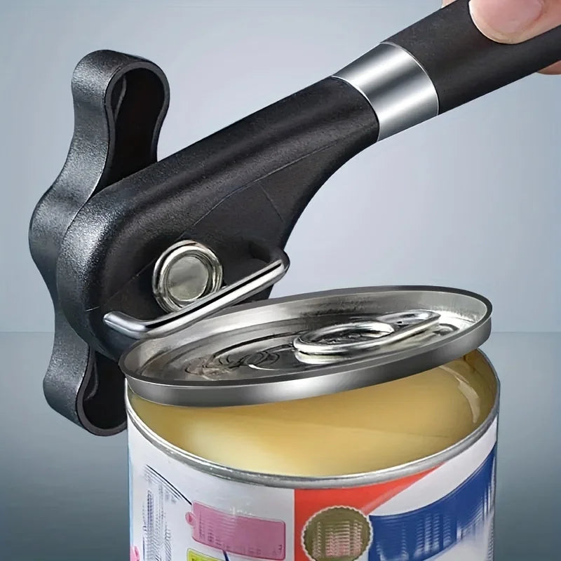 Ergonomic Safety Can Opener|SmoothEdge Manual Tin Opener for Effortless Kitchen Use