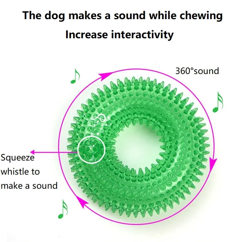 Indestructible Dog Teether & Training Toy – TPR Molar Chew for Large Dogs | GWJ16