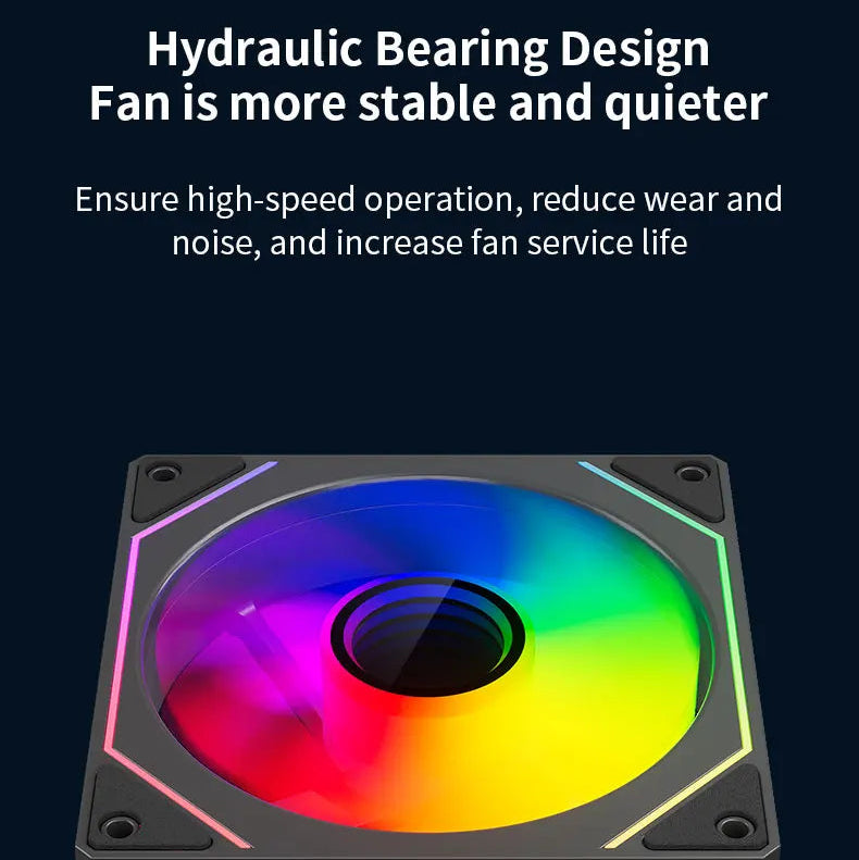 TEUCER Prism 4 PRO 120mm ARGB Fans (3-Pack) — PWM 800-2000RPM Mirror-Ring Cooling Kit