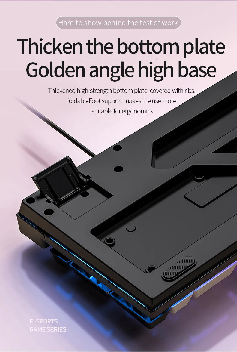 YINDIAO K500 Wired Gaming Keyboard with Numpad | Low-Profile Silent Keys, Ergonomic Design, USB Plug & Play for PC, Laptop & Office