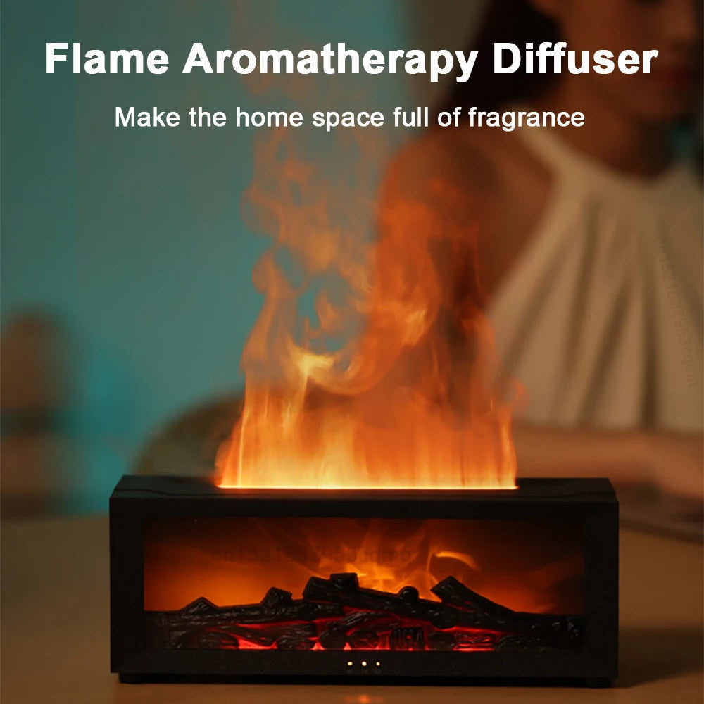 Ambient Flame Humidifier with Aroma Diffusion & LED Lighting