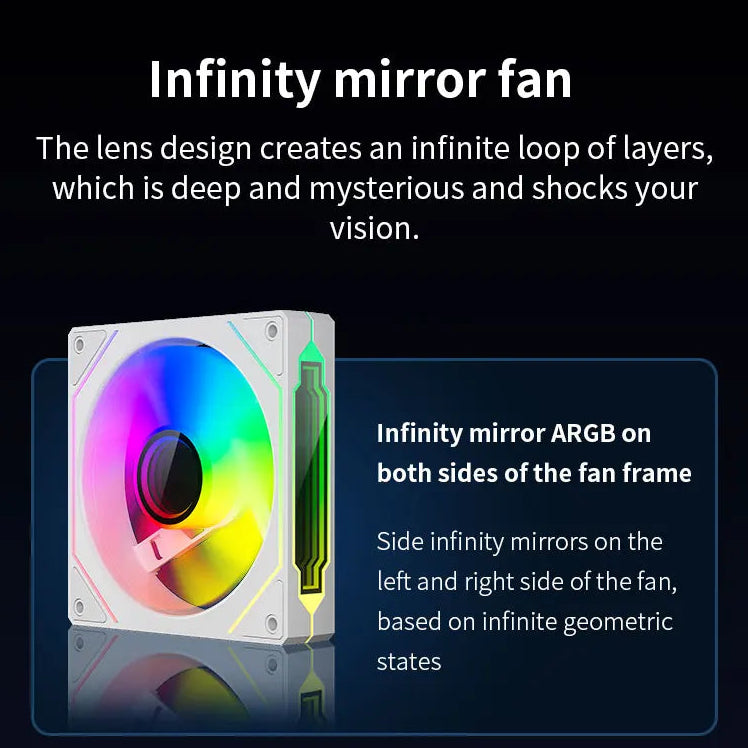 TEUCER Prism 4 PRO 120mm ARGB Fans (3-Pack) — PWM 800-2000RPM Mirror-Ring Cooling Kit