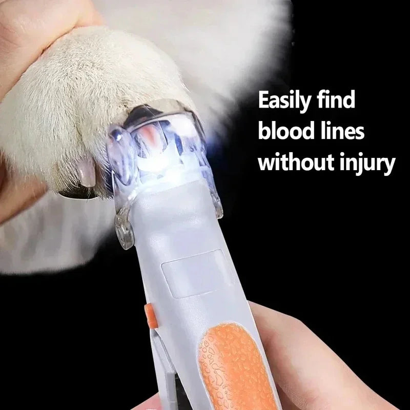 LED Pet Nail Clipper – Safe Nail Scissors for Dogs & Cats | Precision Claw Cutter with Light & Safety Guard