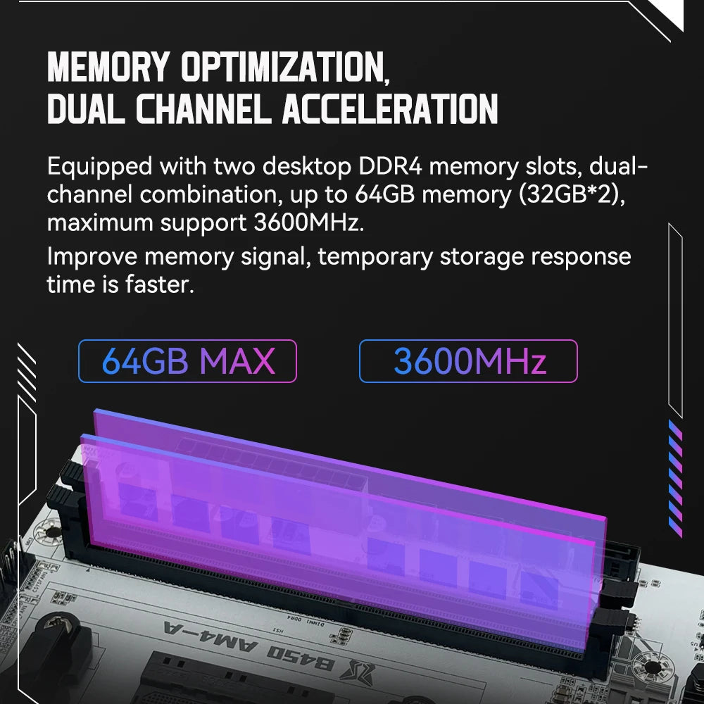 MACHINIST B450 Motherboard | AM4 Socket | Dual-Channel DDR4 | NVMe M.2 | Supports Ryzen 5500/5600G CPUs