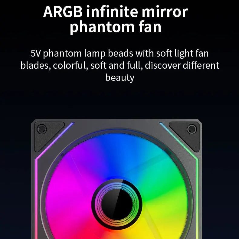 TEUCER Prism 4 PRO 120mm ARGB Fans (3-Pack) — PWM 800-2000RPM Mirror-Ring Cooling Kit