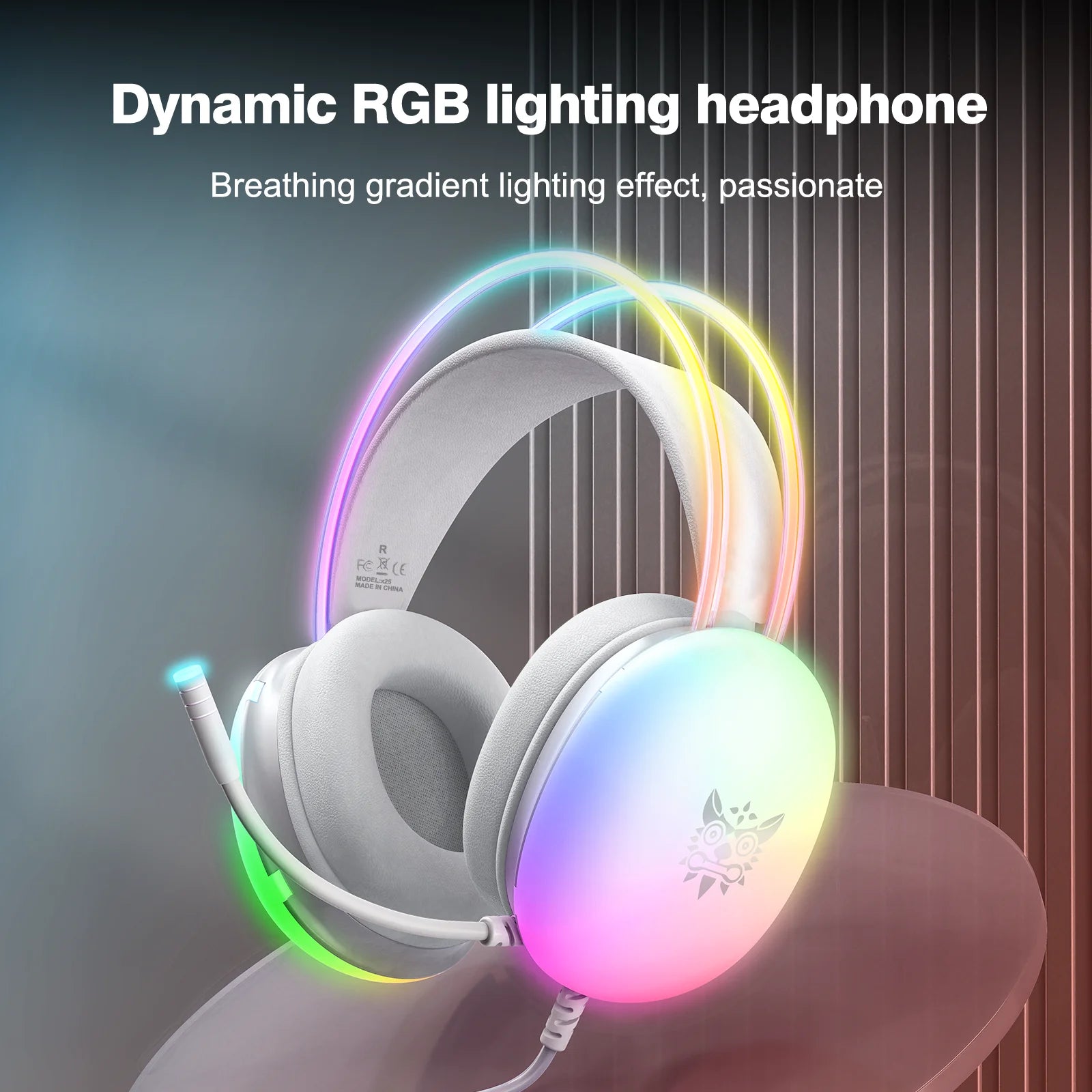 ONIKUMA RGB Gaming Headset | Esports Surround Sound Headphones with Mic & LED Lights