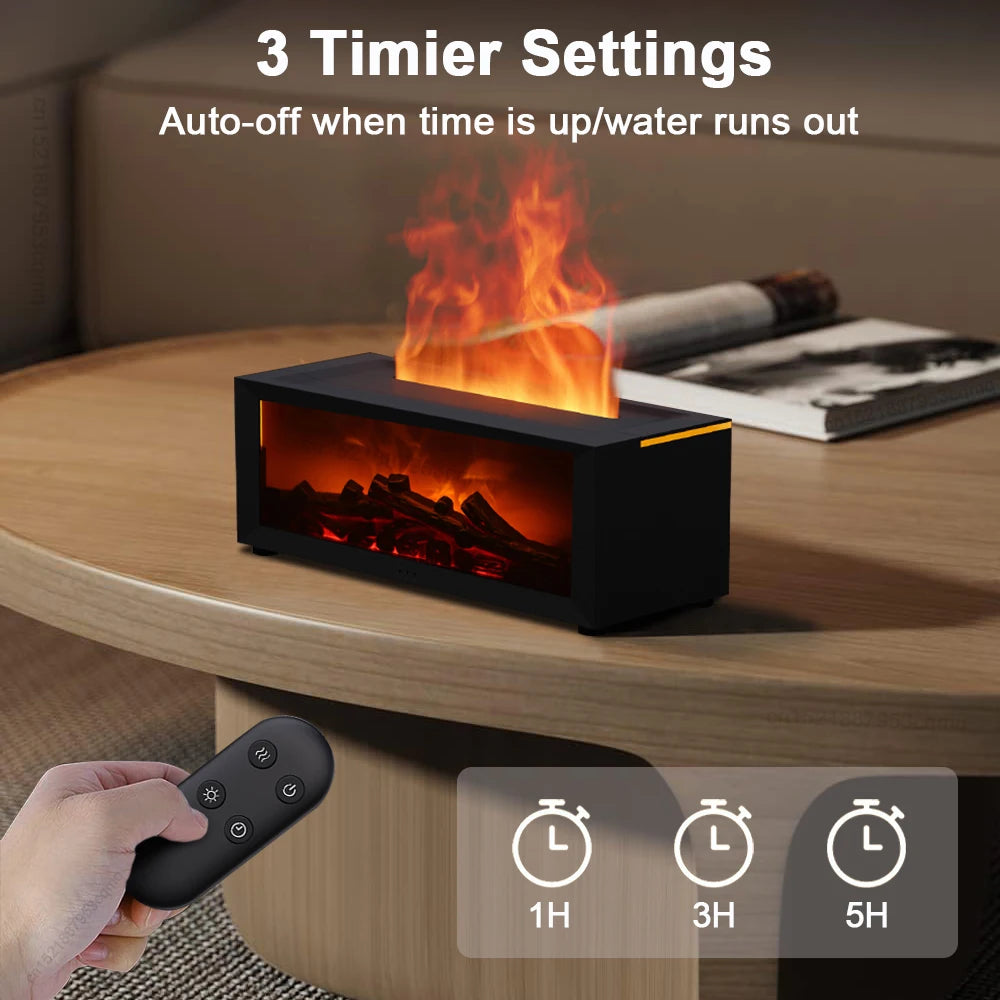 Ambient Flame Humidifier with Aroma Diffusion & LED Lighting