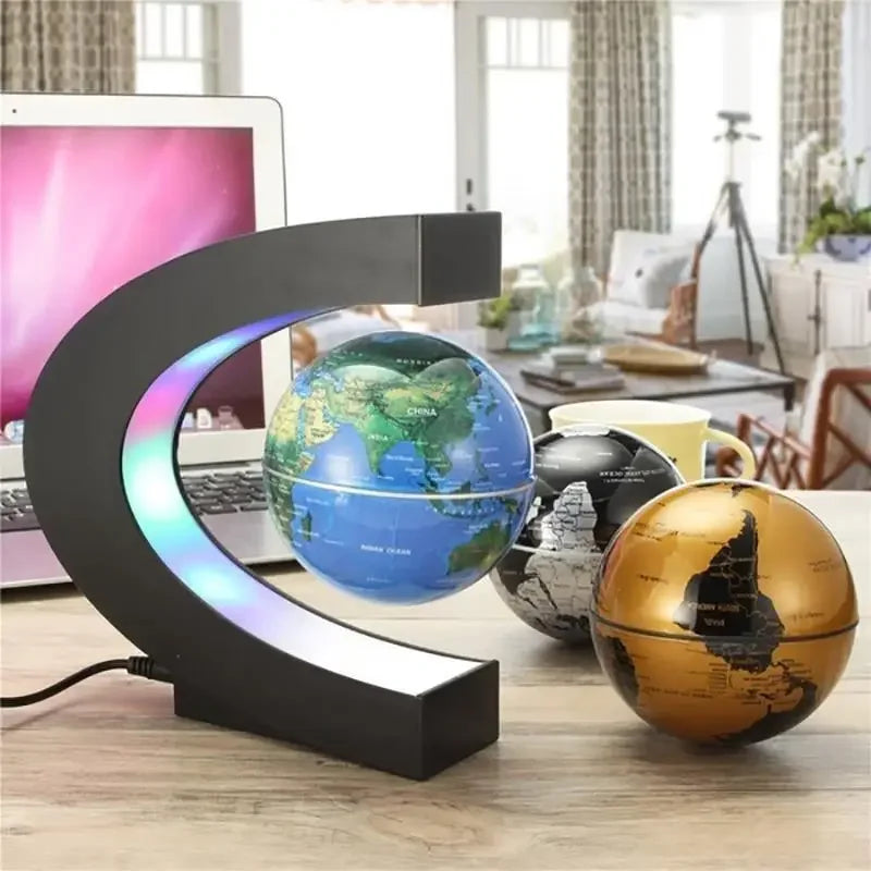 Magnetic Floating Levitating Globe Lamp | LED Anti-Gravity World Map Desk Decor | Unique Gift for Home & office