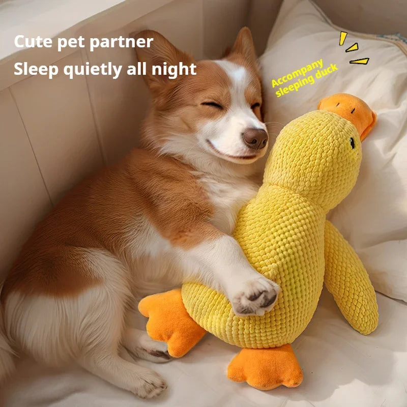 Plush Duck Dog Toy – Soft Squeaky Chew Toy for Dogs | Bite-Resistant, Teeth Cleaning & Comfort Companion Toy