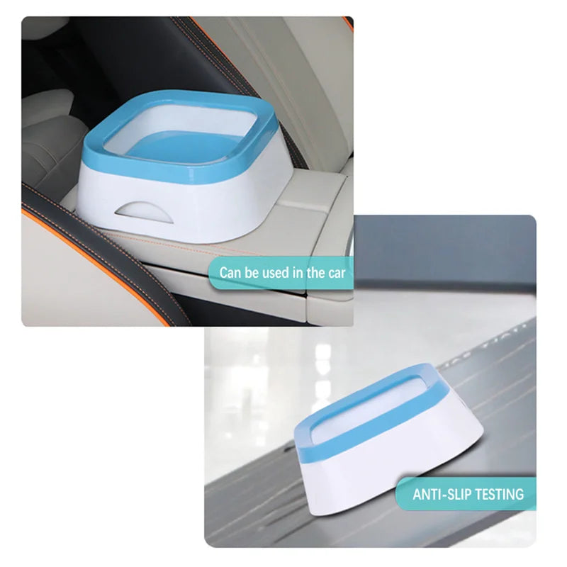 Anti-Splash Pet Water Bowl – 1L Large Capacity No-Spill Drinking Bowl for Dogs & Cats | Slow Water Feeder for Home & Travel