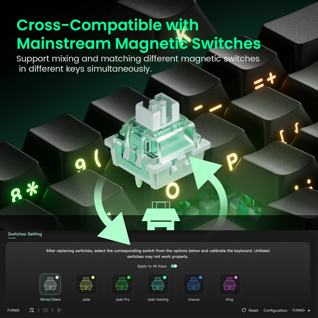 Pro-Level Precision: AKKO x MONSGEEK FUN60 PRO & MAX Wireless 60% Mechanical Keyboard with Magnetic Switches & Customizable RGB