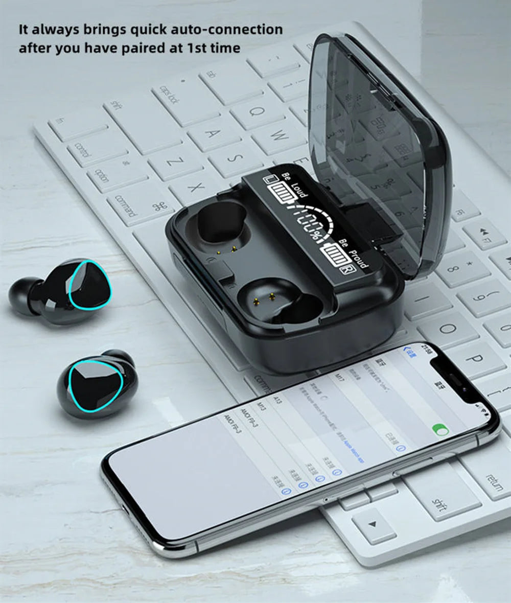 M10 Wireless Earbuds - HD sound, Sleek and Comfortable