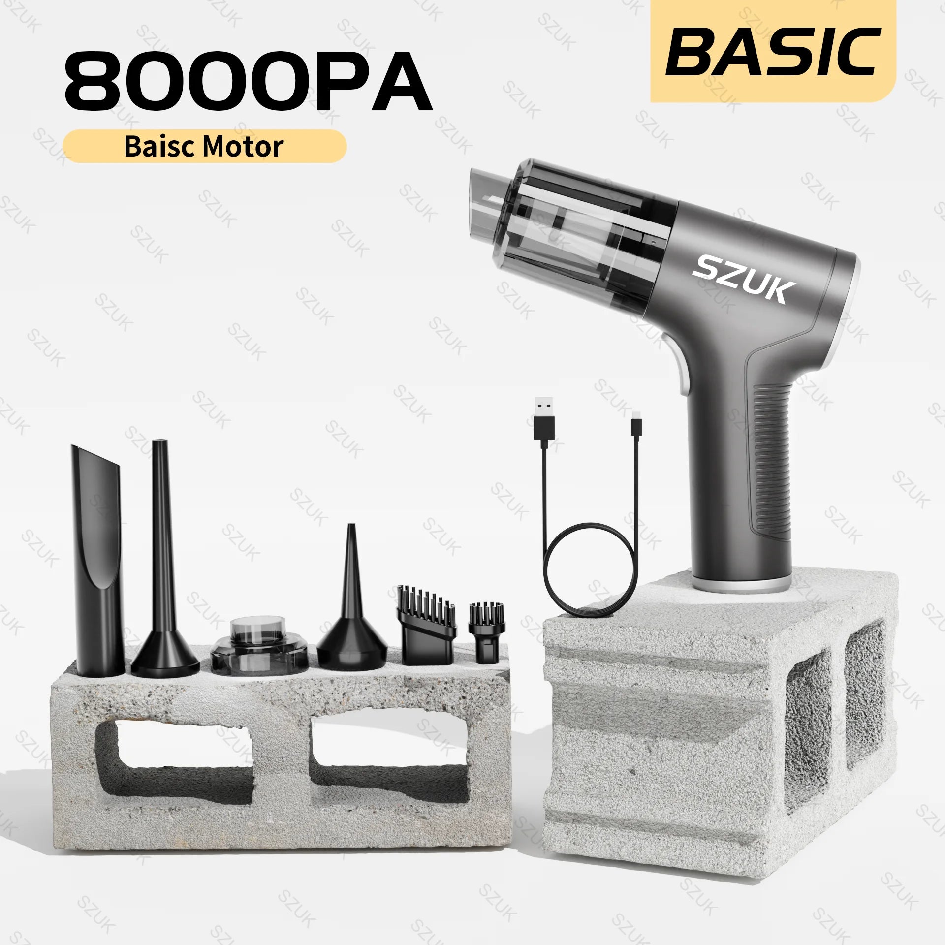 Mini Car Vacuum Cleaner – Ultra-Powerful Wireless Handheld Suction for Car & Home Cleaning