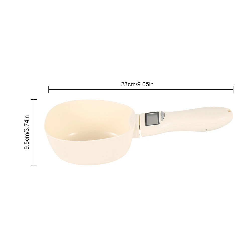 Digital Pet Food Measuring Scoop – Electronic Spoon Scale with LED Display | Precise Food Portion Control for Dogs & Cats
