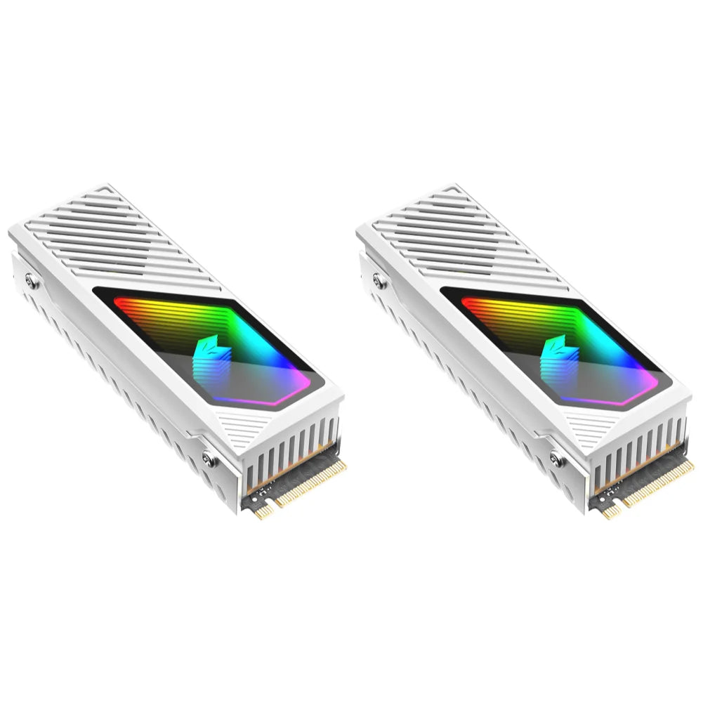 M.2 NVMe SSD Cooler — Aluminum ARGB Heatsink with Mini Fan (2280)