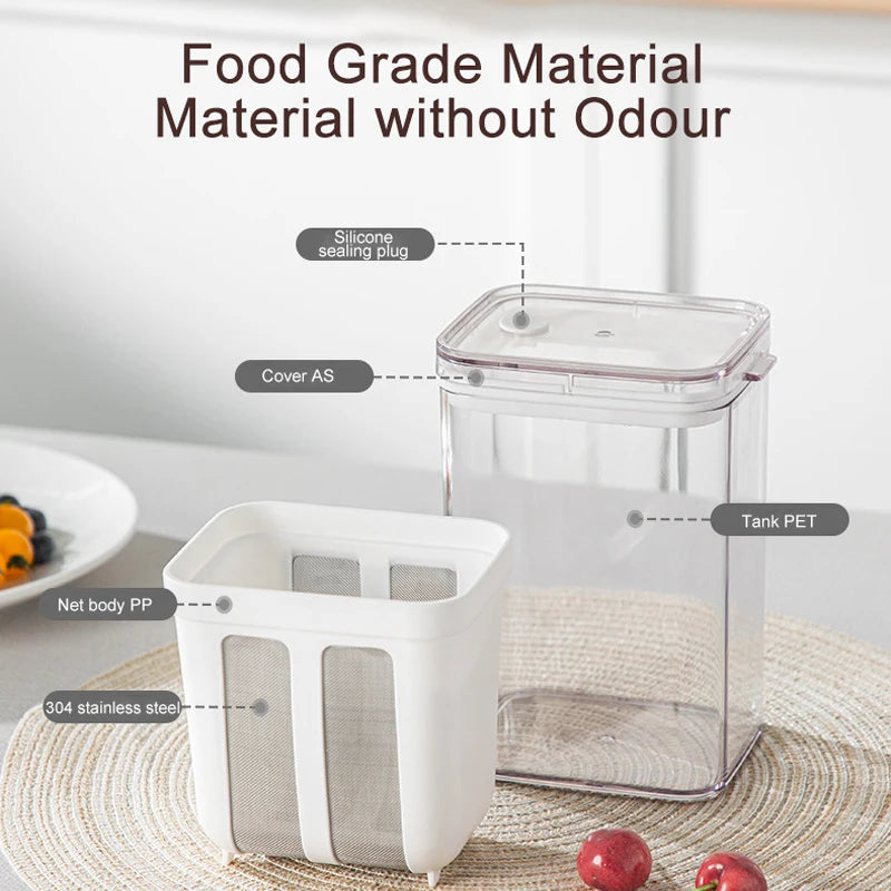 Greek Yogurt Strainer - Stainless Steel Whey Separation & Kitchen Strainer by Metka