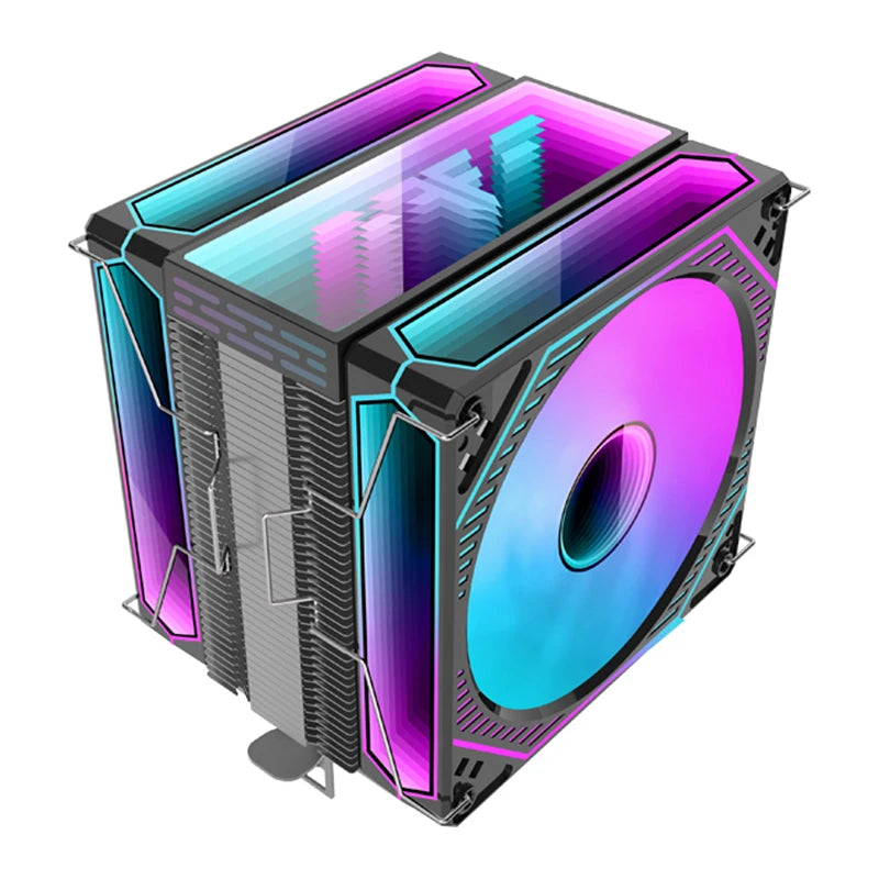 MetalFish FR600 Infinity Mirror ARGB CPU Air Cooler | 6 Heat Pipes | 153mm Tower | 120mm PWM Fan