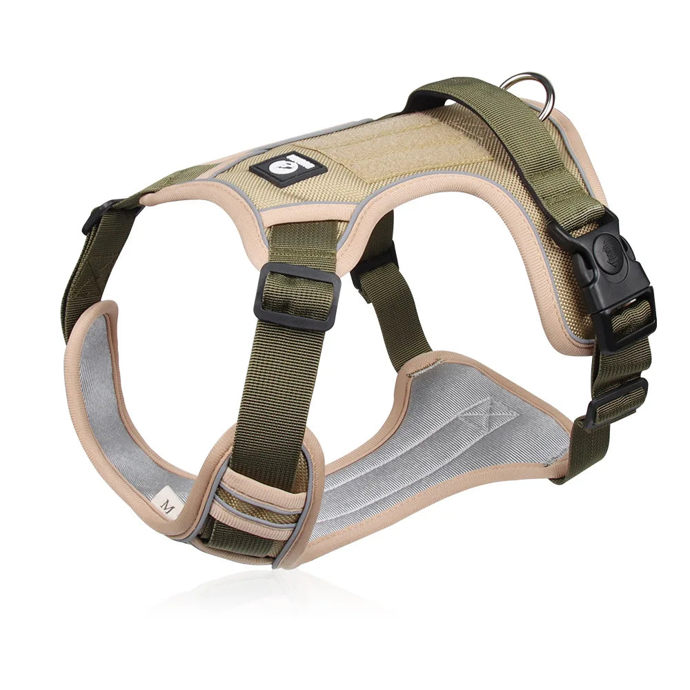 Reflective No-Pull Harness | Adjustable Tactical Vest for Medium & Large Dogs - Durable 1680D Oxford Waterproof Design