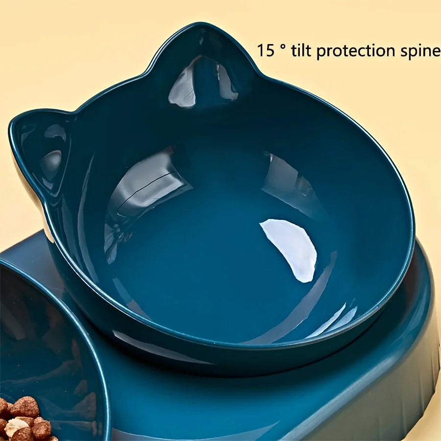 3-in-1 Cat Feeding Station with Water Dispenser & Tilted Food Bowls – Ergonomic, Spill-Proof Pet Bowl Set for Cats and Small Dogs