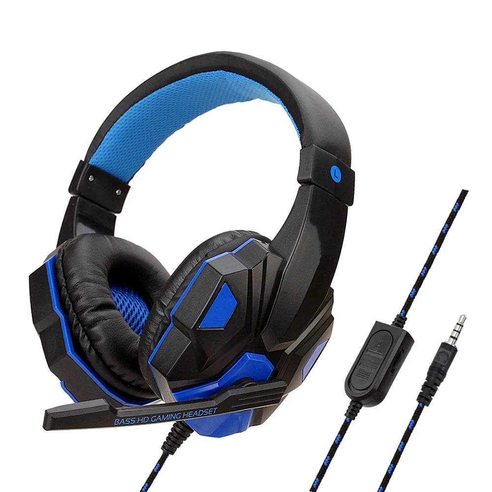 Wired Gaming Headset with Noise Cancelling Microphone | 120° Adjustable Over-Ear Headphones for PS4, PS5, Xbox, PC & Smartphone
